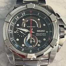 SEIKO VELATURA 7T84 Yachting Timer Quartz Wrist 18 cm Men Watch