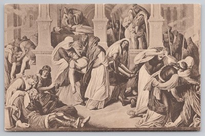 Deutsche Kunst AK Nibelungenlied Bestattung der Toten Schnorr von Carolsfeld