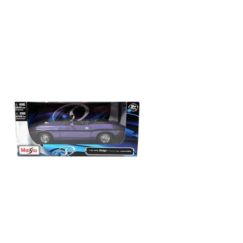 DODGE CHALLENGER R/T CONVERTIBLE 1970 METALLIC PURPLE 1:24 Maisto Auto Stradali - Immagine 4 di 4