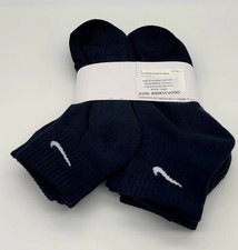 NEW Nike DRI-FIT Everyday Cotton Cushioned Training Socks, Black, Large, 6 Pairs