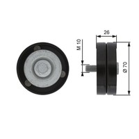 Umlenk-/FüHrungsrolle Keilrippenriemen Drivealign™ Gates T36363 FüR Voyager Kj 4