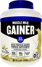 Muscle Milk Gainer Protein Powder, Vanilla Creme, 32G Protein, 5 Pound 13.83 per gallon