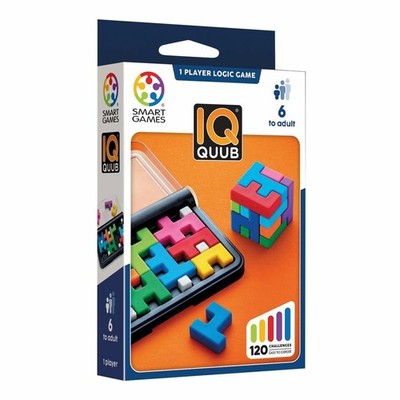 IQ QUUB Solitärspiel PUZZLE TRAGBAR mit 120 Herausforderungen SMART GAMES Alter 6+