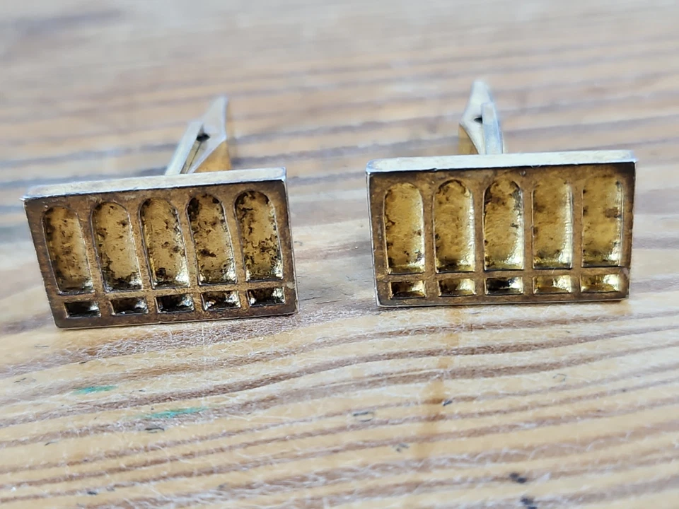 JUEGO DE GEMELOS PULLMAN 925 CON FORMA DE ESCUDO Y CARRO ESTERLINA Y CAJA VSOE ORIENT EXPRESS Foto 4 de 4