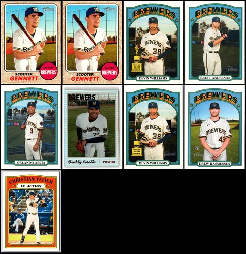 Topps Heritage Milwaukee Brewers (45) Card Lot - EXCLUSIVE – BE AMONG THE FIR... - Picture 4 of 8