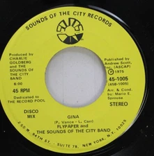 Soul Nm! 45 Flypaper And The Sounds Of The City Band - Gina / Gina On Sounds Of