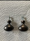 Lot Of 2 Oval Bronze  KNOB drawer pulls cabinet 1.5” — photo 3