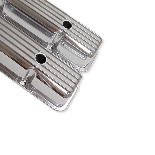 Cubiertas de válvula de aluminio con aletas y filtro de aire y respiradores de 12" para Chevy SBC 350 58-86 - Imagen 5 de 9