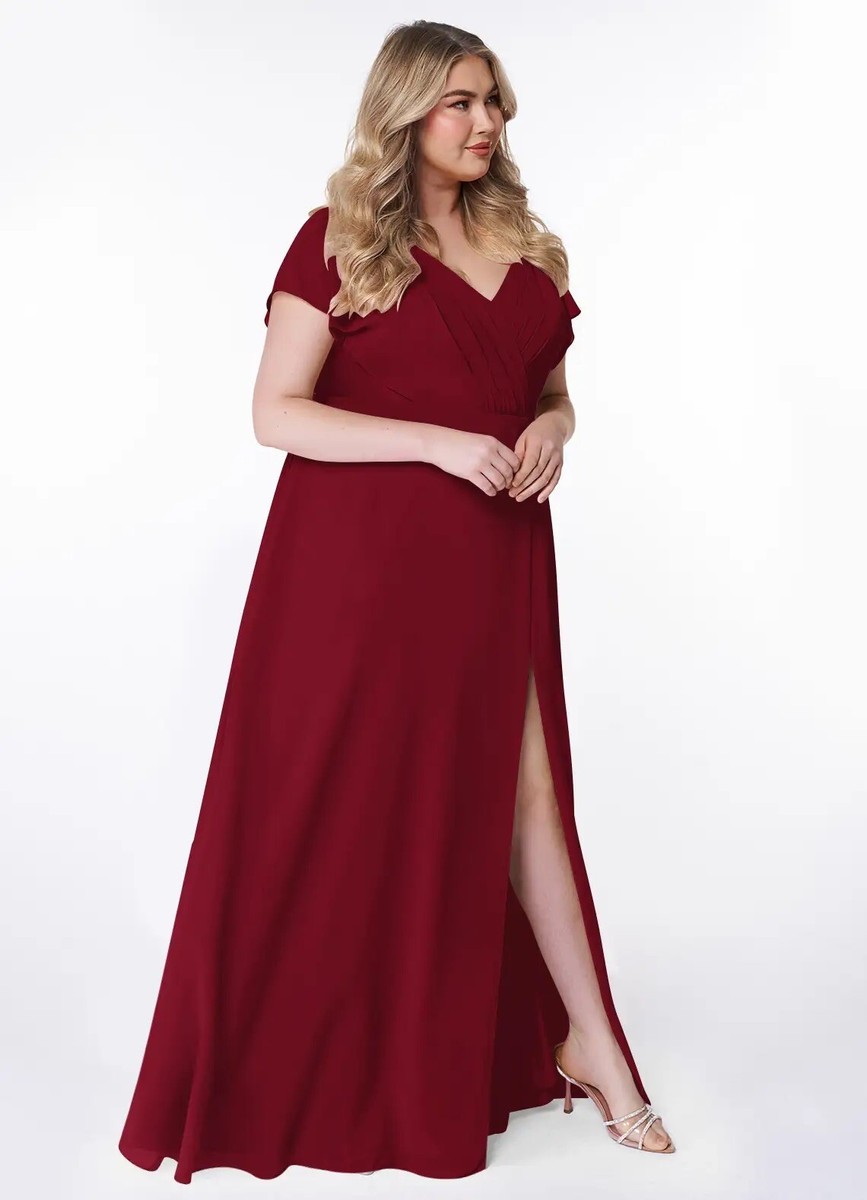 blue dress for baby girl Burgundy Bridesmaid Dresses 2026 One-Shoulder A-Line Sweetheart Sleeveless Floor-Length Plus Size Chiffon Formal Evening Gowns, Burgundy