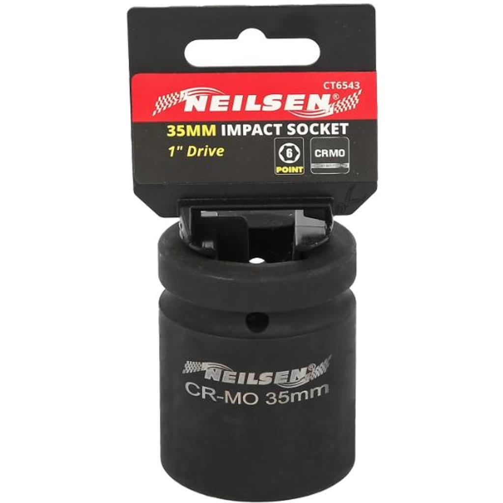 Neilsen 1"" Drive Standard Shallow Square Metric Single Impact Socket 35mm