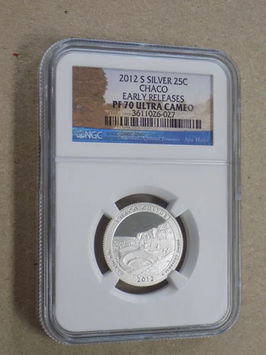 2012 S Chaco National Park Silver Quarter NGC PF 70 Ultra Cameo