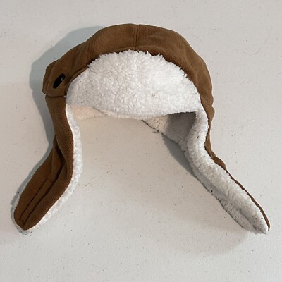 Carhartt Toddler Bubba Hat Sherpa Lined Trapper Hat Classic Brown