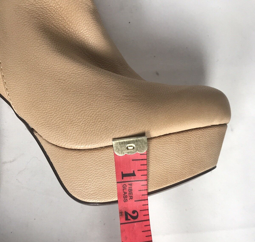 Steve Madden Women's High Heel Platform Ankle Boots Back Zipper Beige Size US 8M - Picture 11 of 17