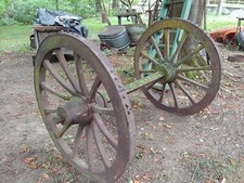 Cast Iron Replica Revolutionary War Cannon Axle and Wheels