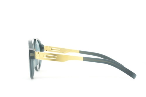 iC! Berlin sunglasses Claus BRUSHED DARK GREEN Gold ROUND AVIATOR 53-21-145 - Picture 7 of 10