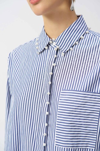 joseph ribkoff 251942 Camicia in cotone a righe XXL - Foto 3 di 5
