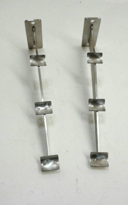 Component Hardware 12'' Stainless Steel 3 Rail Tray Slide Bracket J19-4960  Qty 2