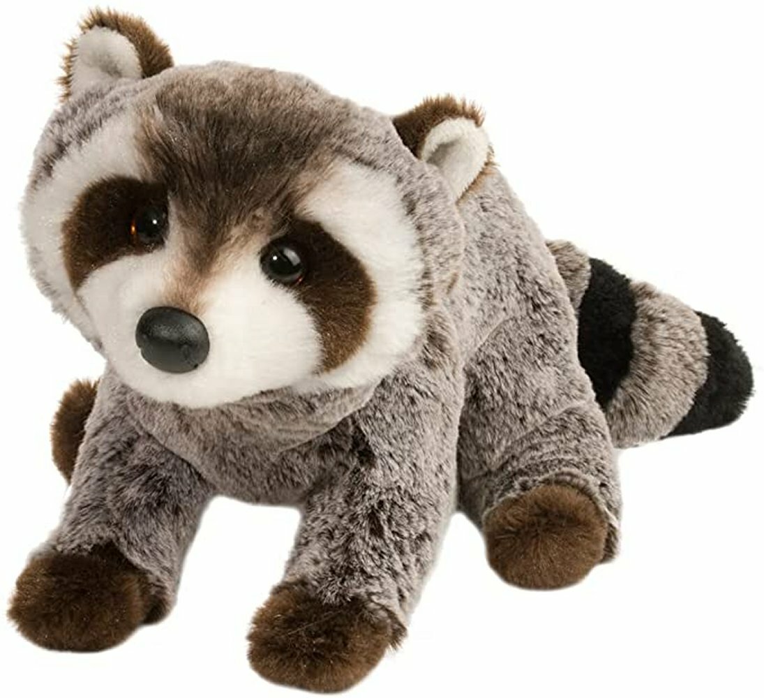2 Pack Cute Raccoon Plush Toys - Soft Woodland Animal Stuffed Animals For Kids