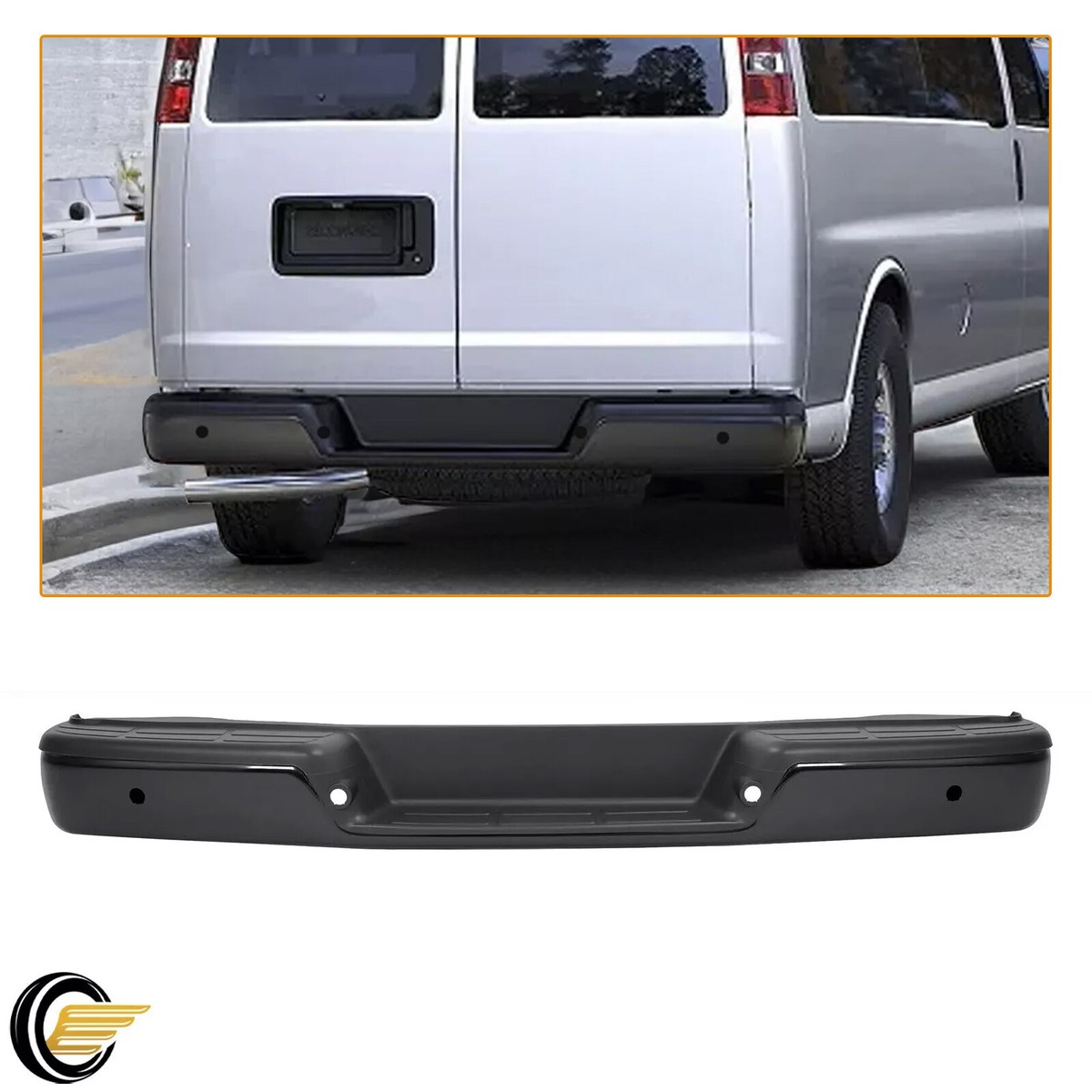 New Rear Step Bumper Assembly For 1996-2023 Chevy Express & GMC