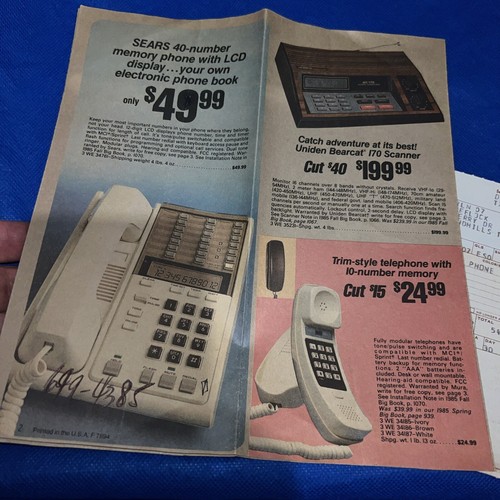 Sears 1985 Advertisement Ad Shopping Sale With Receipt Missing Front Page - Picture 4 of 7