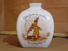 Vintage 1973 Holly Hobbie Small Porcelain Vase "Good friends are sunshine