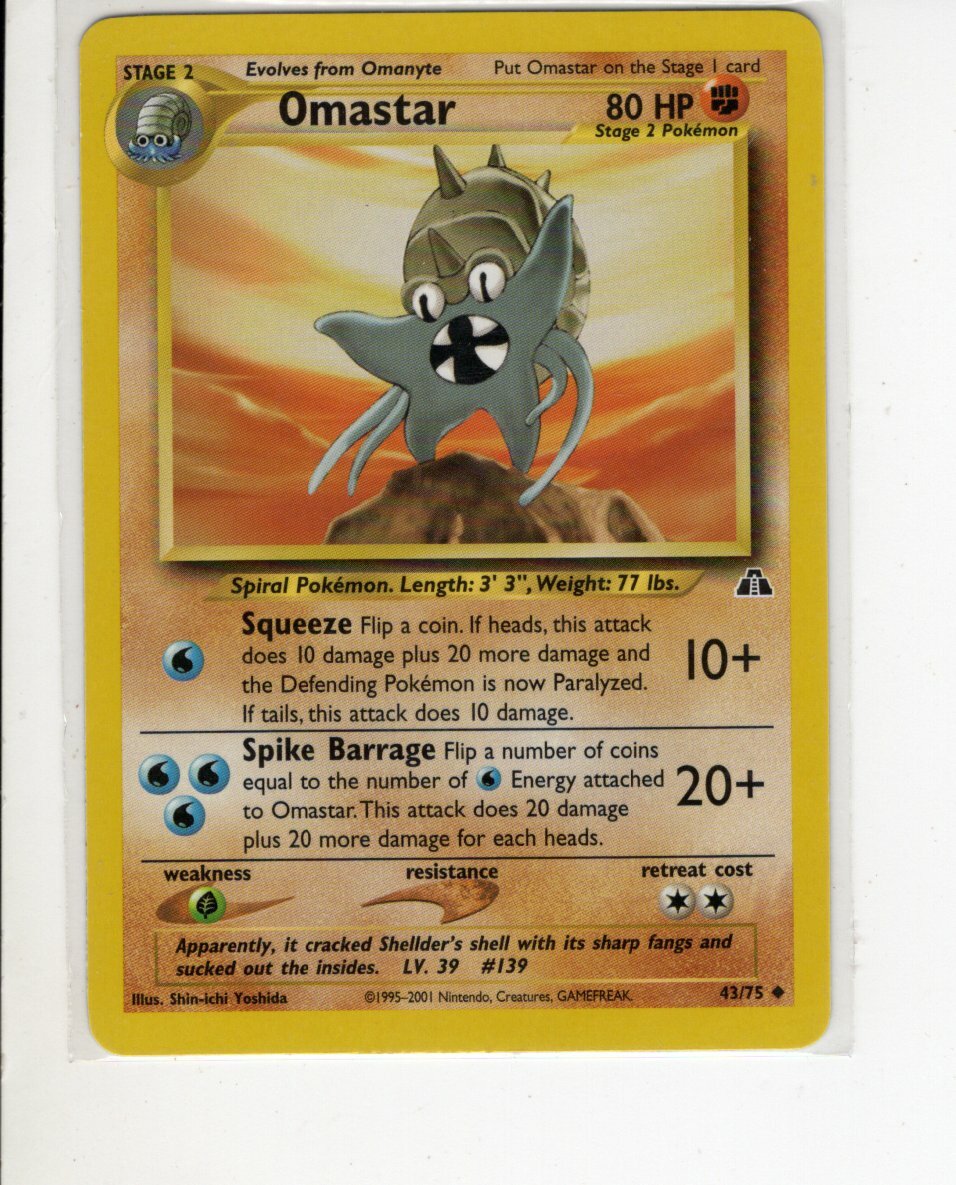 neo discovery pokemon cards Unown [A] 33/75 - 1st Edition this attack does 10 damage plus 20 more damage and the Defending Pokemon is now Paralyzed Pokemon Neo Genesis Set -