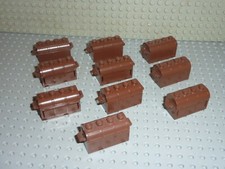 10 x Coffre LEGO OldBrown container 4738a Set 6290 6280 6289 6291 6296 6281 6264