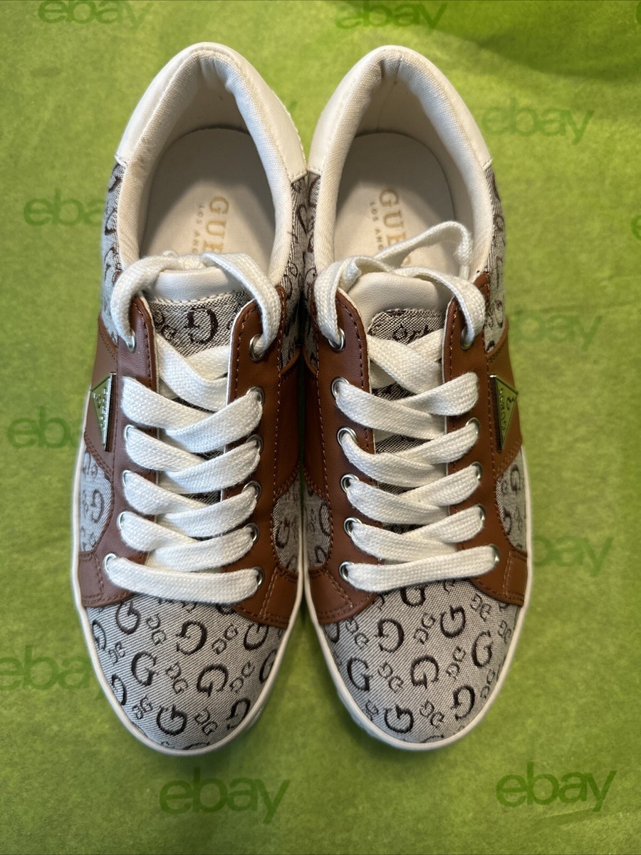 Guess Brown Sneakers Guess Brown Color Block Y2K Logo Lace Up
