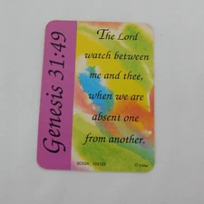 Bible Verse Card Genesis 31:49 Wallet Size Bookmark J-Mar Religious Religion