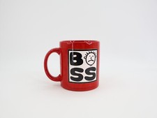 Waechtersbach Germany Red Happy / Mad Boss Coffee Cup Mug Vintage Ceramic