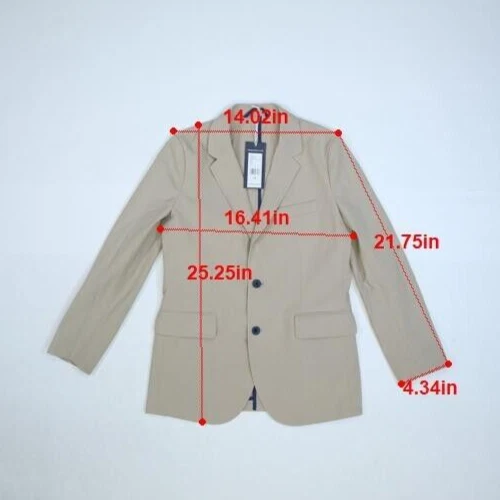 Blazer ligero Vineyard Vines OTG On The Go caqui 2 botones jóvenes niños 14 Foto 2 de 4