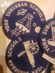 VINTAGE YORK SUBURBAN  SCHOOL COASTERS    box3