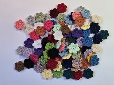 100 Pc. Crochet Flower Applique Embellishments-Set 4