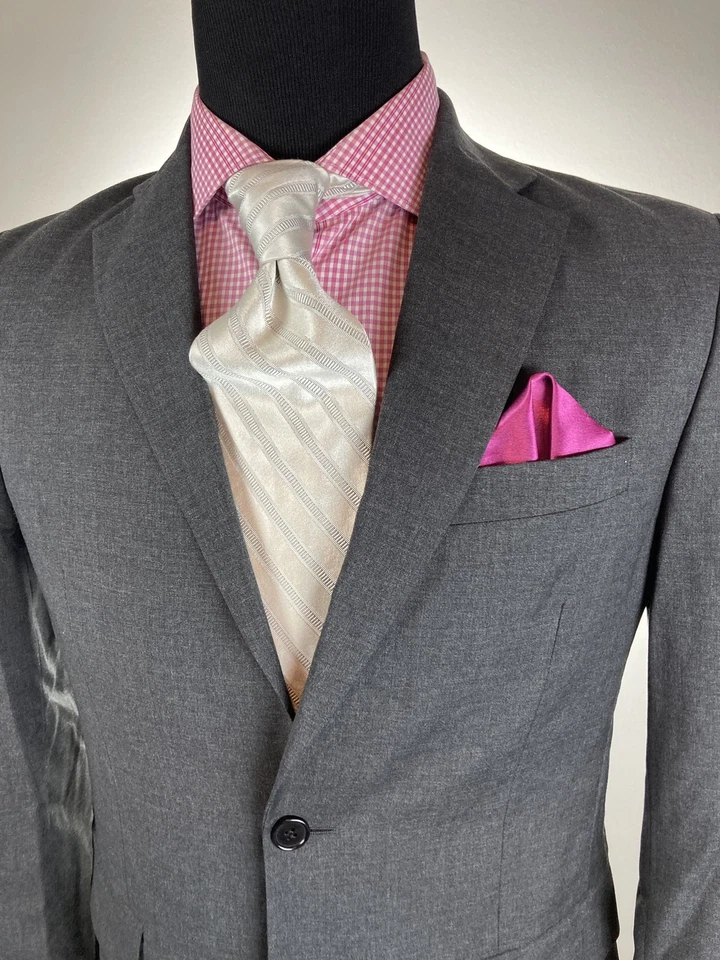 Chaqueta Deportiva BLK DNM Gris Oscuro Moderna 2Btn 36R Foto 2 de 4