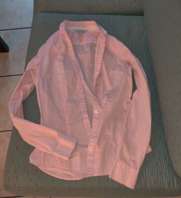 NWOT Cute Button Up Blouse Light Pink Blush Rose Pastel