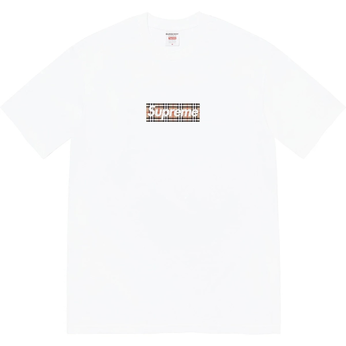 Supreme × Burberry Box Logo Tee White Supreme Burberry Box Logo Tee White Men's - SS22 - US