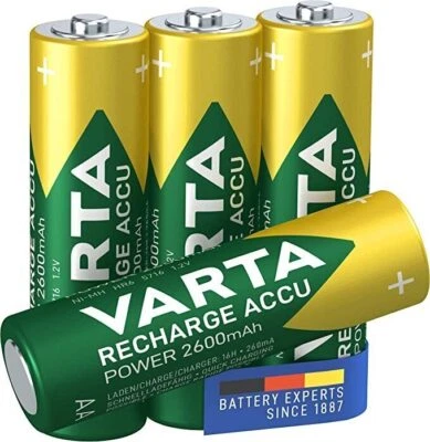 Varta Power Akkus Accus AA Mignon 2600 mAh 5716 aufladbare Batterien +aus 2025+