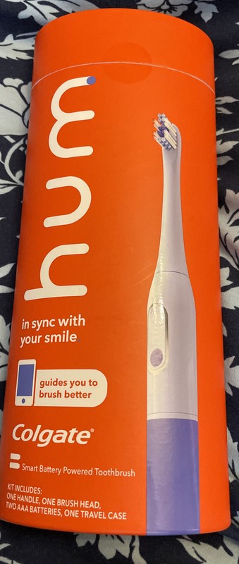 NIB COLGATE HUM SMART BATTERY POWERED TOOTHBRUSH COLOR: PURPLE/BLUE