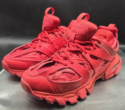 VGC!!! Women's Size 9 Balenciaga Track Sneakers Red EUR 39 | eBay
