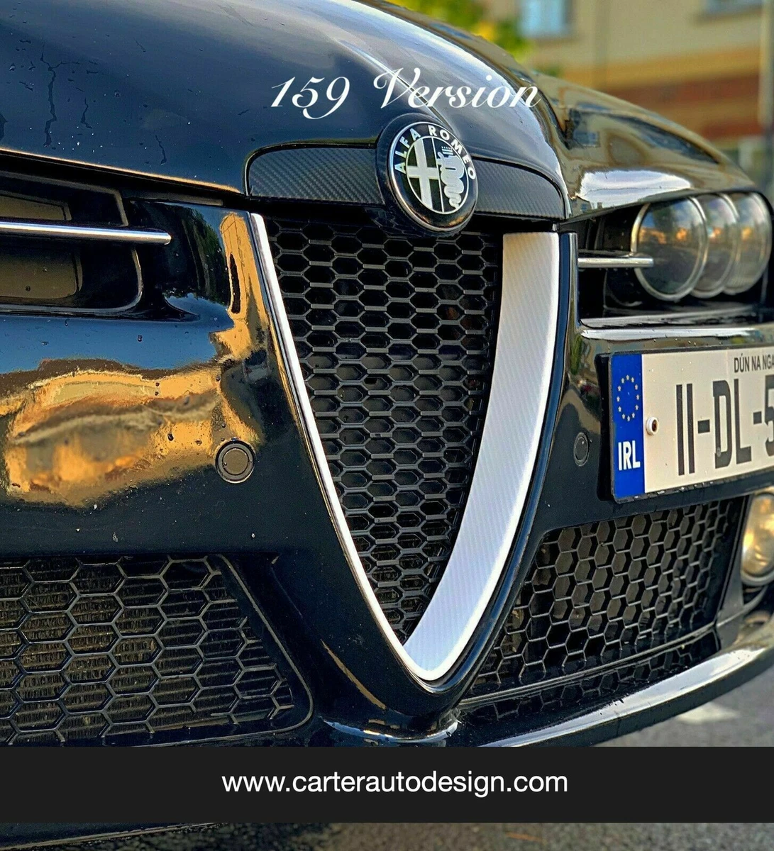 Alfa Romeo 159 front V Grill Kit - Giulia Style Honeycomb Mod