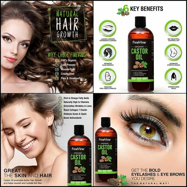 Aceite De Ricino Natural Puro Para El Cabello Pestañas