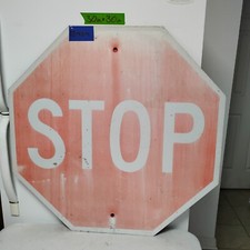 Stop Sign 30" Authentic Retired Street Traffic Road Sign Lot 12-454