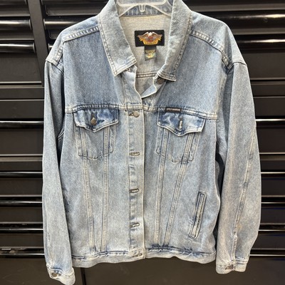 Harley Davidson 2003 100 Year Anniversary Cotton Motorcycle Jean Jacket Women 2W