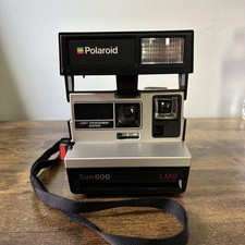 Polaroid Sun 600 LMS Instant Film Camera Tested WORKING w/ Strap Vintage