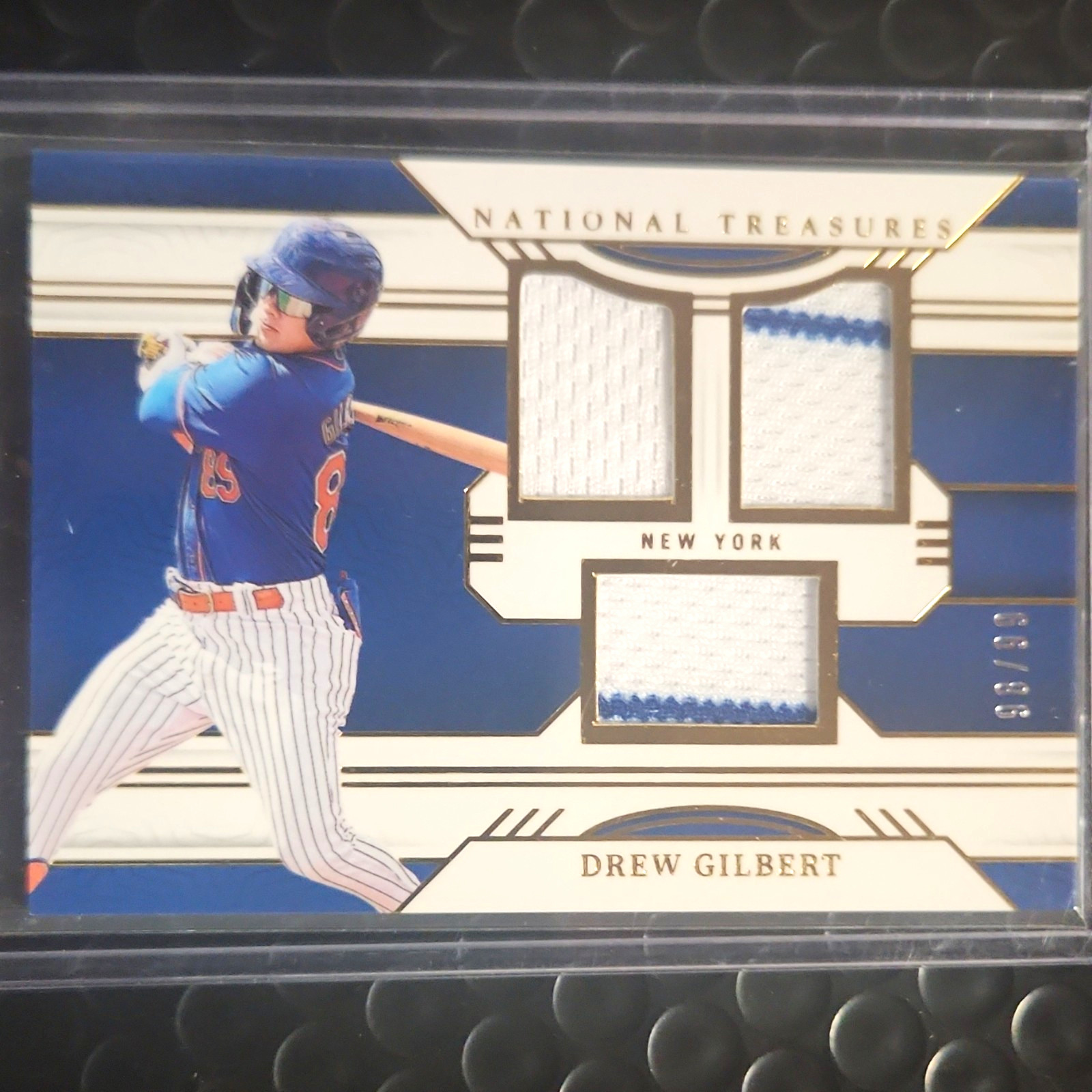 Panini 2024 Natl Treasures Game Gear Swatches Trio Drew Gilbert RC /99