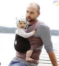 Ergobaby Wrap Newborns Infants 6.6-31 Pounds Black Flex 4D Stretch Fabric