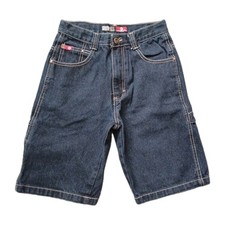 Vintage Southpole Shorts Youth 10 Blue Denim Red Tab Baggy Streetwear Boys Y2K