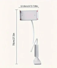 multi-functional tablet and phone holder, suitable for various devices white