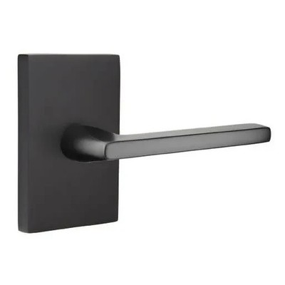 Emtek 5112HLORHUS19 Passage Rectangular Helios Lever RH Flat Black