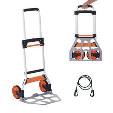 Folding Hand Truck, 275 lbs Load Capacity, Al...